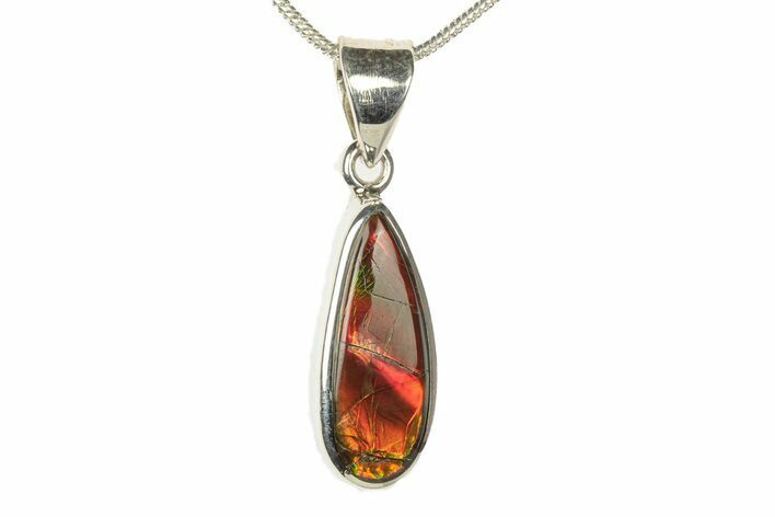 Stunning Ammolite Pendant (Necklace) - Sterling Silver #279996